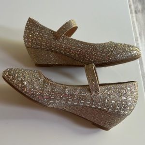 New glittet sequin champagne gold shoes